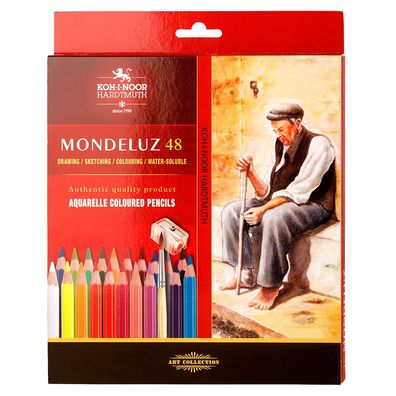 KOH Aquarell Künstlerfarbstifte 48er Set + Spitzer u Pinsel