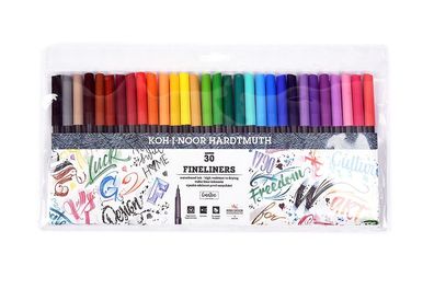 KOH-I-Noor Fineliner - Feinschreiber farblich sortiert, im 30er Pack