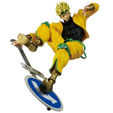 BANDAI Dio Brando mit Verkehrsschild | JoJo’s Bizarre Adventure Sammelfigur | 26 cm
