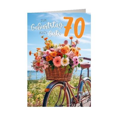 SKOR Glückwunschkarten Geburtstag " Zahl - 70 " sortiert 1St