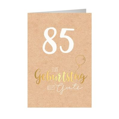 SKOR Glückwunschkarten Geburtstag " Zahl - 85 " sortiert 1St