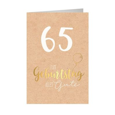 SKOR Glückwunschkarten Geburtstag " Zahl - 65 " sortiert 1St