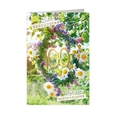 SKOR Glückwunschkarten Geburtstag " Zahl -100 " sortiert 1St