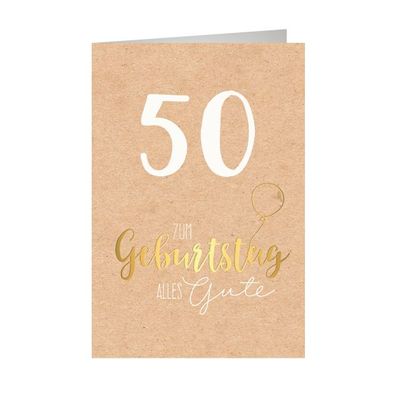 SKOR Glückwunschkarten Geburtstag " Zahl - 50 " sortiert 1St