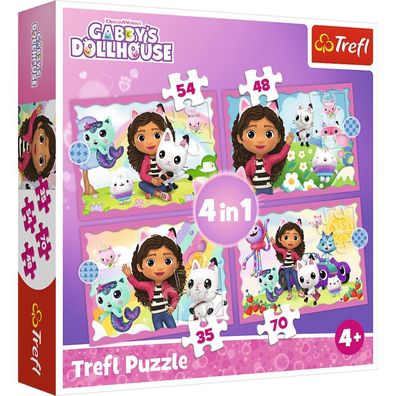 TREFL Puzzle Gaby' Magic House 4in1 (35,48,54,70 Teile)