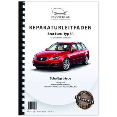 Seat Exeo Typ 3R 2008-2013 6 Gang Schaltgetriebe 01X Kupplung Reparaturanleitung