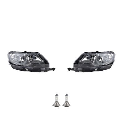Scheinwerfer Halogen kompatibel zu Skoda Rapid 12-17 H15 mit H7 Set Links Rechts
