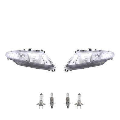 Scheinwerfer Set Halogen passend für Honda Civic Lin. Rec. mit H7 H1 m LWR 2006