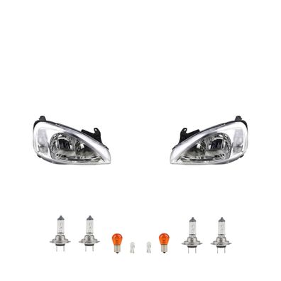 Scheinwerfer Halogen passend für Opel Corsa C -03 Satz Leucht. Satz Links Rechts