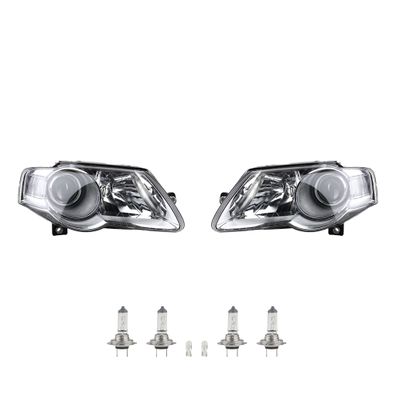 Scheinwerfer Halogen HSW passend für VW Passat 3C Satz mit Leuchtmitteln Satz LR