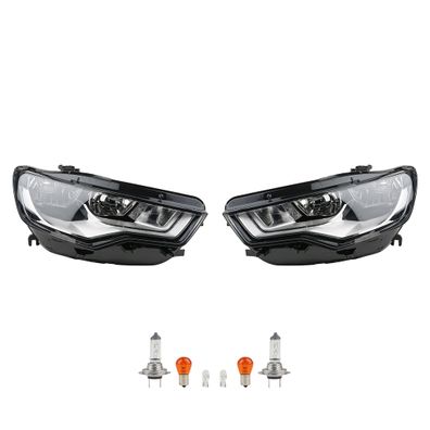 Scheinwerfer Halogen Front passend für Audi A6 4G 11-14 H15 Leuchtmittel Set L R