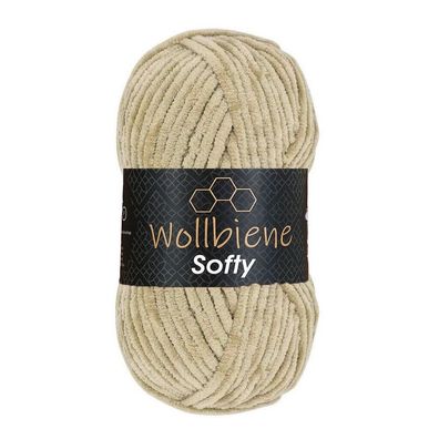 Wollbiene Softy beige, Wolle, Chenille, Wolle, Häkeln, Stricken, 0272387177117, Stric