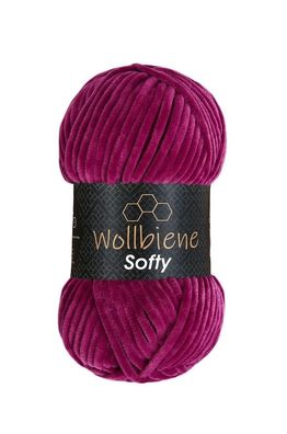 Wollbiene Softy Berry, Wolle, Chenille, Strickwolle, Häkelwolle