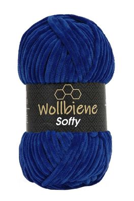 Wollbiene Softy Dark Blue, Wolle, Chenille, Blaue Wolle, Häkeln, Stricken