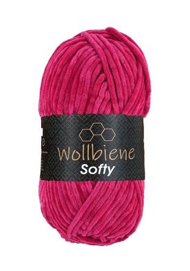 Wollbiene Softy Fuchsia, Wolle, Chenille, Wolle, Häkeln, Stricken