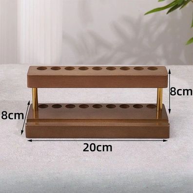 Organiseur de Bureau Multifonction en Noyer - Élégance Naturelle et Pratique