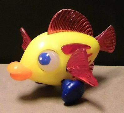 Ü-Ei Spielzeug 1999 - Kunterbunte Drehflossenfische - Wanda - gelb (612027) + BPZ