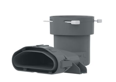 Stiebel ELTRON Luftverteilsystem LVE ÜB-O-4 Übergangsbogen auf DN75, oben - 205755