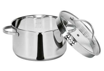 KARL KRÜGER Kochtopf mit Ausguss 5 l Ø24cm Edelstahl 120997