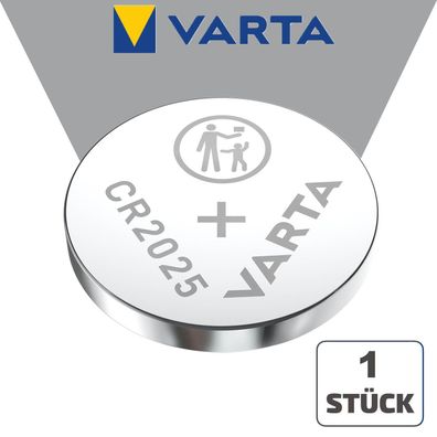 1x Varta CR2025 CR 2025 3 V Lithium Industrieware Bulk Batterie Knopfzelle