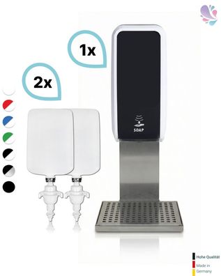Schaumseifenspender SENSOR Cosmos + 2x1L Schaumseife + Halterung mit Auffangschale