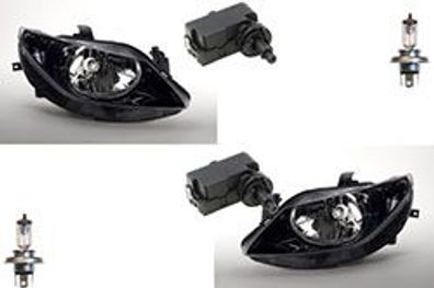 Scheinwerfer passend für Seat Ibiza 6J 08-12 + H4 Set Links Rechts m. Stellmotor