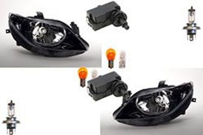 Scheinwerfer passend für Seat Ibiza 6J 08-12 Leuchtmittel Satz L R m. Stellmotor