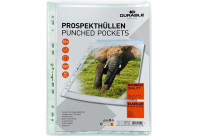 Durable Prospekthülle A4 10er Beutel glasklar 666310