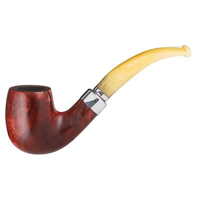 Angelo Pfeife, rotbraun, gebogen, mit Ring