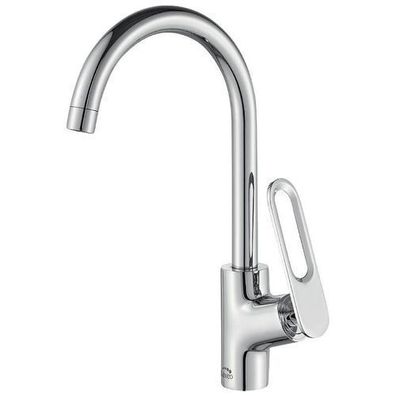 Küchenarmatur Wasserhahn TIERRA Küchenmischer für Küche in Silber