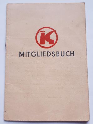 DDR Konsum Mitgliedsbuch Konsumgenossenschaft Kreis Rostock