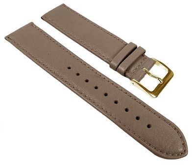 Uhrenarmband weiches Kalbnappa Leder Taupe Miami 24977G
