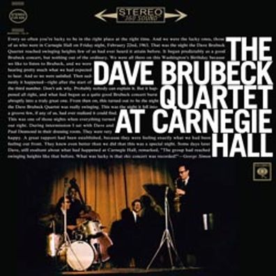 Dave Brubeck (1920-2012): At Carnegie Hall (180g) - jpc Schall