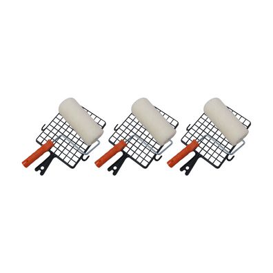 3x FRIESS DIY SET VESTAN 23 CM Walze Bügel Gitter Farbroller Set Malerbedarf