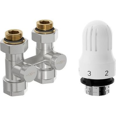 Mexen G04 Thermostat-Set Zweirohr DN50, Nickel