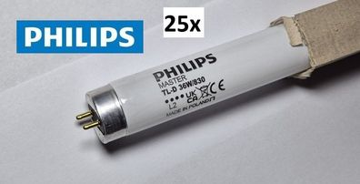 25x Philips TL-D 36W 830 Leuchstofflampe Leuchtstoffröhre warmweiß white 120cm