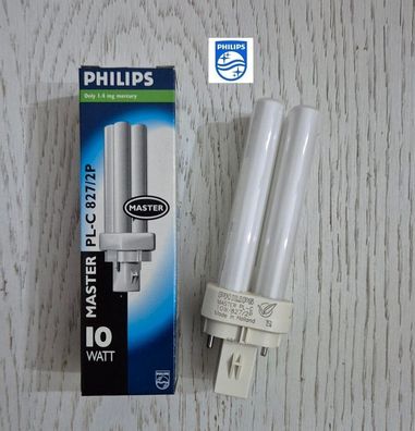 Philips Master 10W 827 Kompaktleuchtstofflampe G24q-1 PL-C PLC 4P Interna