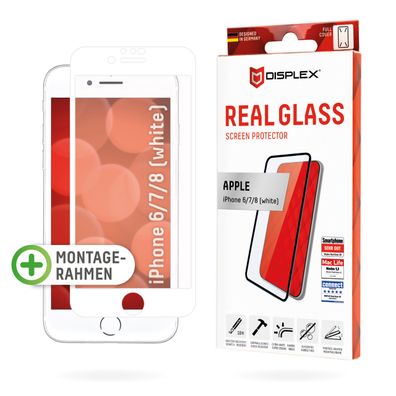 Displex Panzerglas 10H vollflächig für Apple iPhone 6/7/8/SE/(2020/2022) - (Weiß