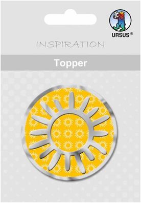 Topper 8 Stück, Kommunion, Firmung, Taufe, Einladungen selbst gestalten Sonne