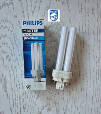 Philips Master 10W 840 Kompaktleuchtstofflampe G24q-1 PL-C PLC 4P Kaltweiß Cool