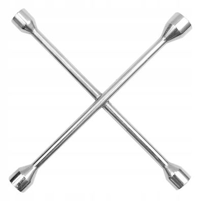 Kreuzschlüssel für Radmuttern 17x19x21x23 mm, poliert