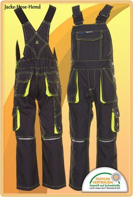 Kinder Latzhose Junior Arbeitshose Kinderhose Kids Workwear Hose Gr: 86 bis 176 NEU