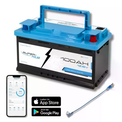 Supervolt Polar 12,8V 100Ah LiFePO4 Lithium Batterie mit Heizung