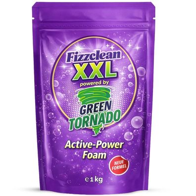 Fizzclean XXL by Green Tornado WC Pulver 1 KG | Schaumreiniger gegen Urinstein & Kalk