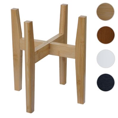 Bambus Pflanzenständer HWC-Q31, Blumenständer Blumenhalter, verstellbar 30x27-37cm
