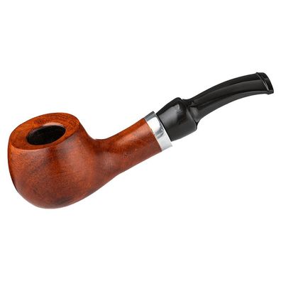 Angelo Pfeife Mod. 6, braun, gebogen, mit Ring