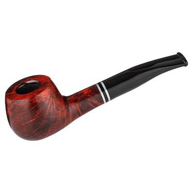 Angelo Pfeife Mod. 9, rot/braun, leicht gebogen, mit Ring