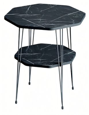 Schwarzer Metall-Beistelltisch im eleganten Design