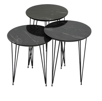 Schwarze Holztisch im modernen Design