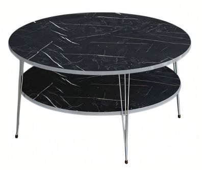 Eleganter schwarzer Couchtisch aus Holz für modernes Wohnzimmer